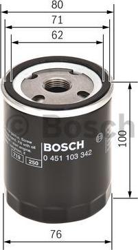 BOSCH 0 451 103 342 - Oil Filter onlydrive.pro