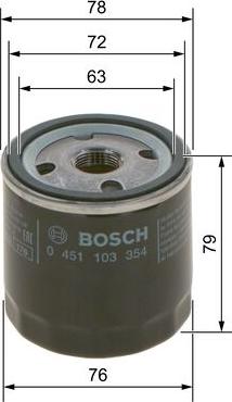 BOSCH 0 451 103 354 - Oil Filter onlydrive.pro