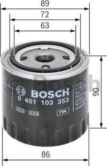 BOSCH 0 451 103 353 - Oil Filter onlydrive.pro