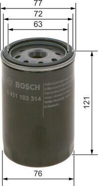 BOSCH 0 451 103 314 - Oil Filter onlydrive.pro