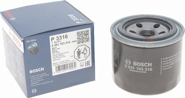 BOSCH 0 451 103 316 - Alyvos filtras onlydrive.pro