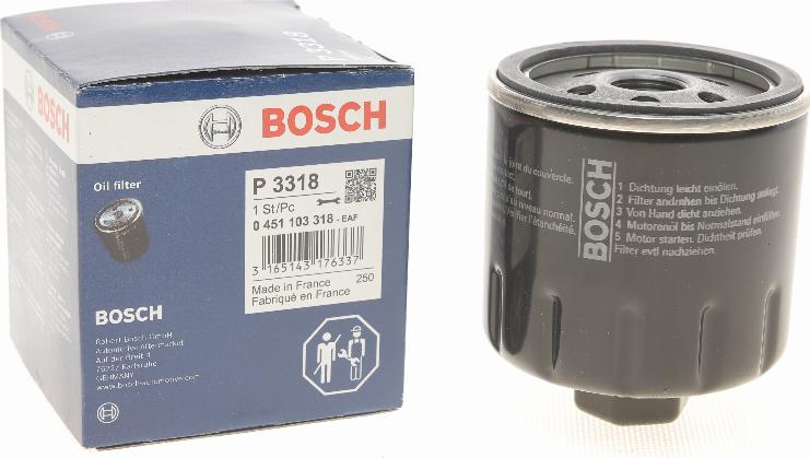 BOSCH 0 451 103 318 - Eļļas filtrs onlydrive.pro