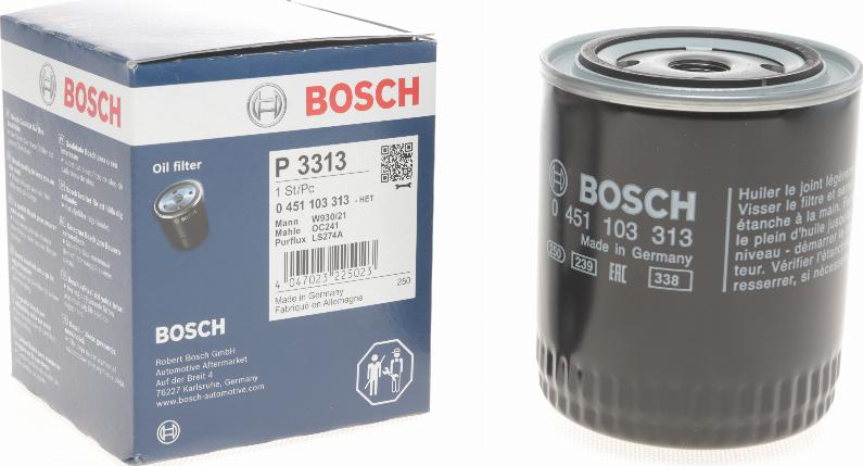 BOSCH 0 451 103 313 - Õlifilter onlydrive.pro