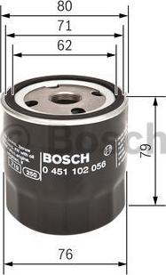 BOSCH 0 451 102 056 - Oil Filter onlydrive.pro