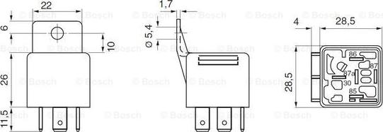 BOSCH 0 332 019 451 - Relay, main current onlydrive.pro