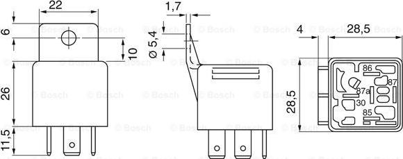 BOSCH 0 332 019 110 - Rele, polttoainepumppu onlydrive.pro