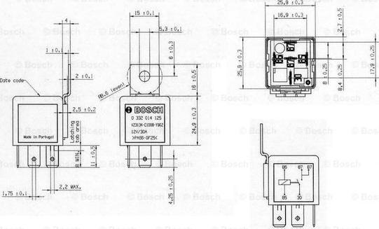 BOSCH 0 332 014 125 - Rele, työvirta onlydrive.pro