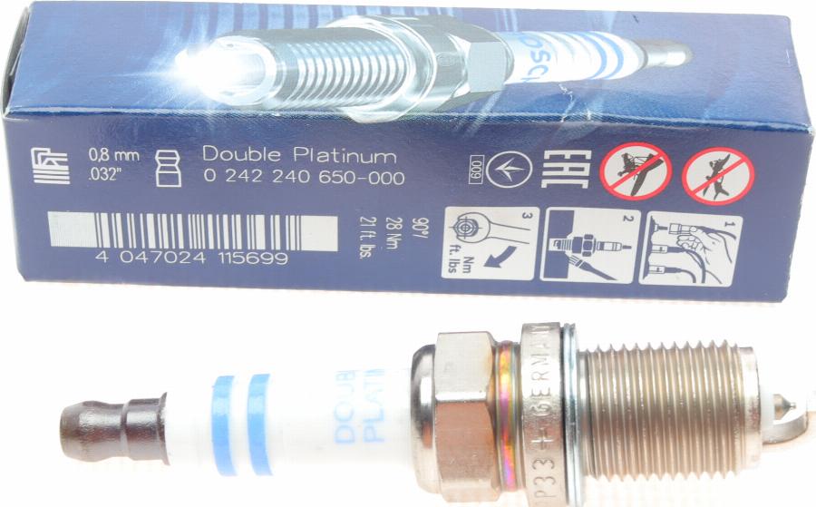 BOSCH 0 242 240 650 - Свеча зажигания onlydrive.pro