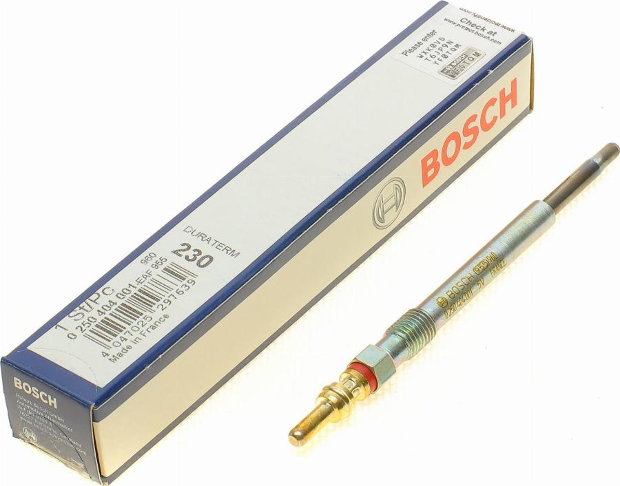 BOSCH 0 250 404 001 - Свеча накаливания onlydrive.pro