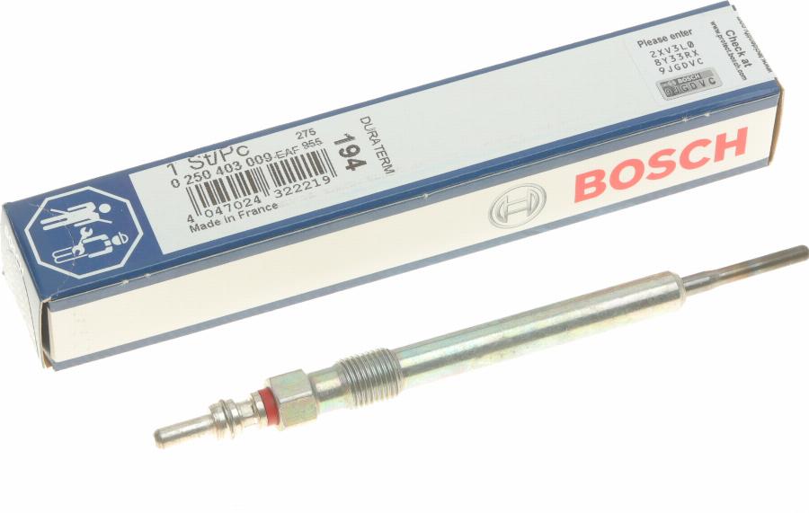 BOSCH 0 250 403 009 - Kaitinimo žvakė onlydrive.pro