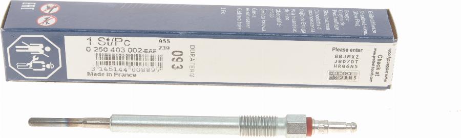 BOSCH 0 250 403 002 - Glow Plug onlydrive.pro