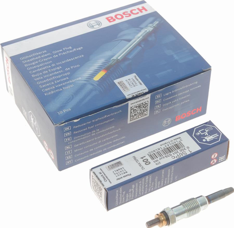 BOSCH 0 250 201 039 - Kvēlsvece onlydrive.pro