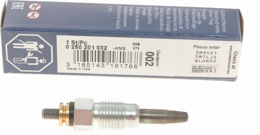 BOSCH 0 250 201 032 - Glow Plug onlydrive.pro