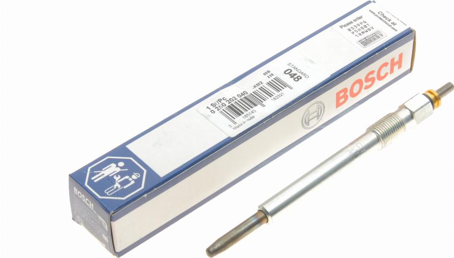 BOSCH 0 250 202 040 - Glow Plug onlydrive.pro