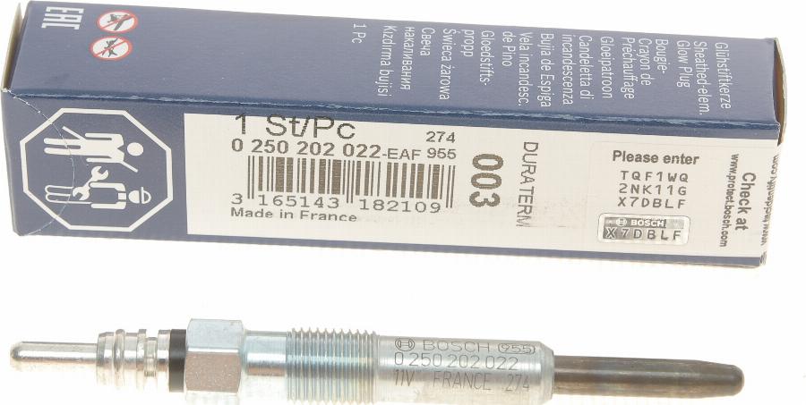 BOSCH 0 250 202 022 - Glow Plug onlydrive.pro