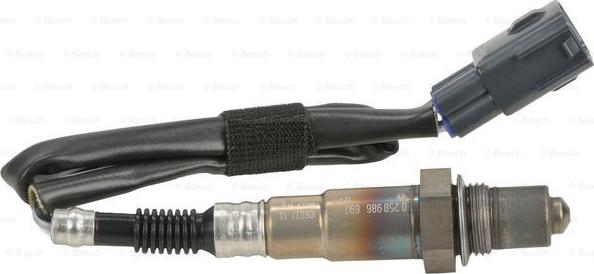 BOSCH 0 258 986 697 - Oxygen, Lambda Sensor onlydrive.pro