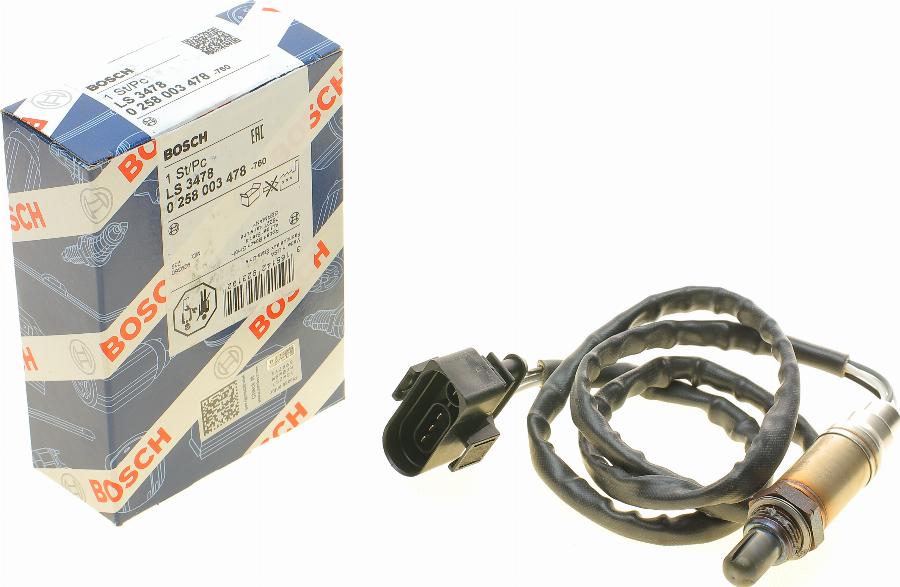 BOSCH 0 258 003 478 - Oxygen, Lambda Sensor onlydrive.pro