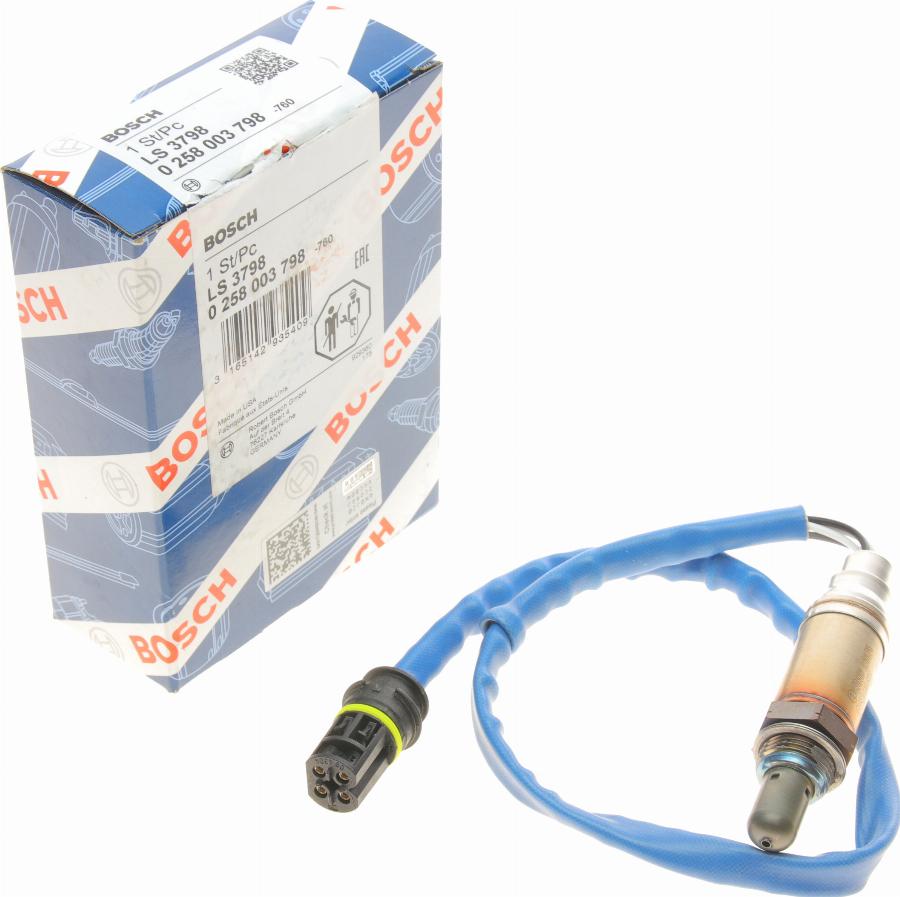 BOSCH 0 258 003 798 - Oxygen, Lambda Sensor onlydrive.pro