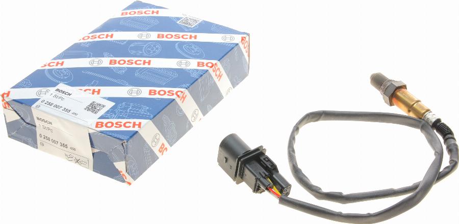 BOSCH 0 258 007 355 - Oxygen, Lambda Sensor onlydrive.pro