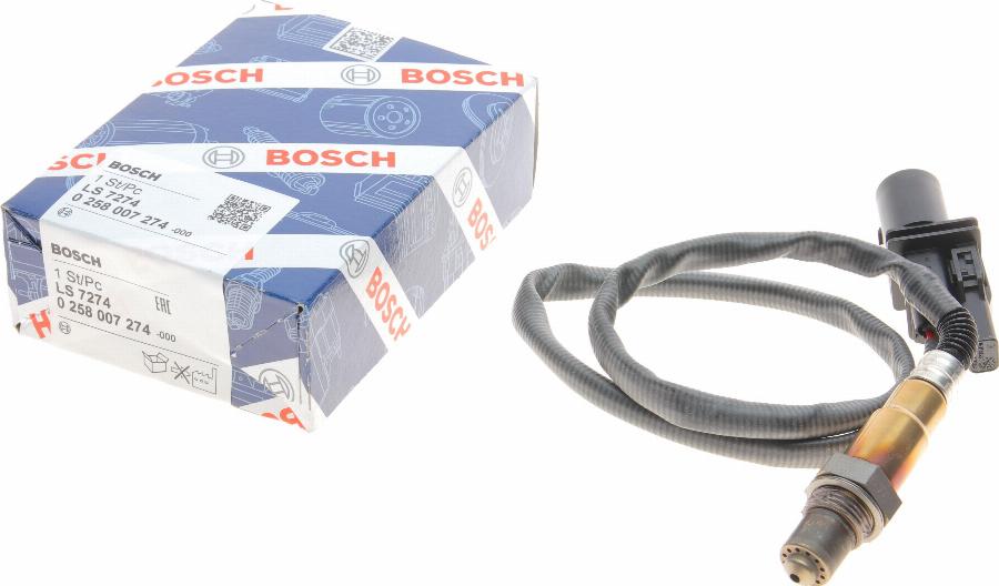 BOSCH 0 258 007 274 - Oxygen, Lambda Sensor onlydrive.pro