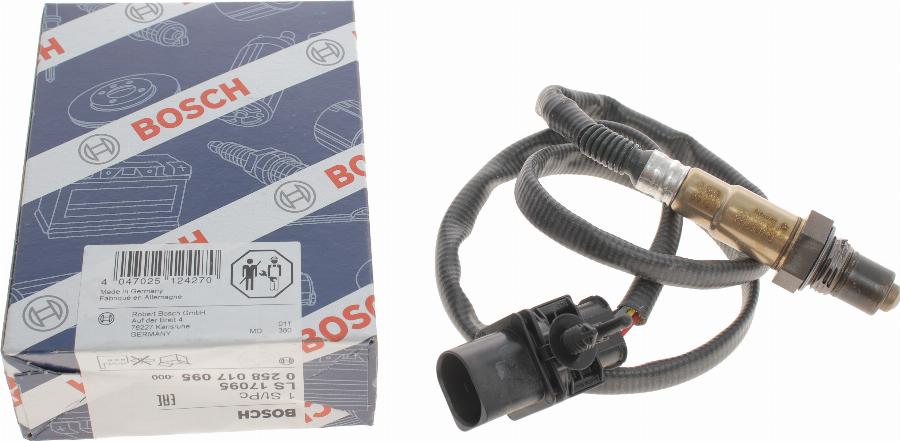 BOSCH 0 258 017 095 - Oxygen, Lambda Sensor onlydrive.pro