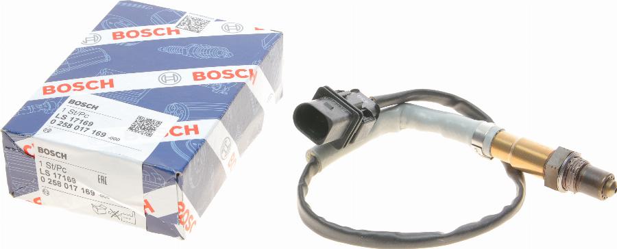 BOSCH 0 258 017 169 - Oxygen, Lambda Sensor onlydrive.pro