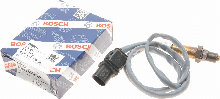 BOSCH 0 258 017 206 - Oxygen, Lambda Sensor onlydrive.pro