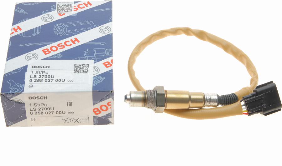 BOSCH 0 258 027 00U - Lambda jutiklis onlydrive.pro