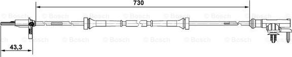 BOSCH 0 265 007 637 - Датчик ABS, частота вращения колеса onlydrive.pro