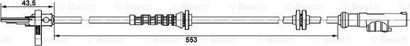 BOSCH 0 265 007 896 - Sensor, wheel speed onlydrive.pro