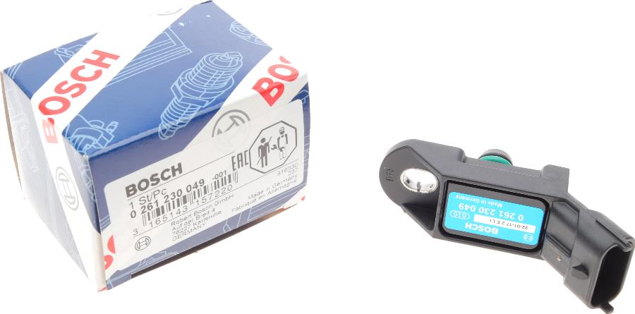 BOSCH 0 261 230 049 - Датчик, давление во впускной трубе onlydrive.pro