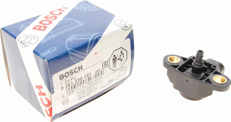 BOSCH 0 261 230 191 - Датчик, давление наддува onlydrive.pro