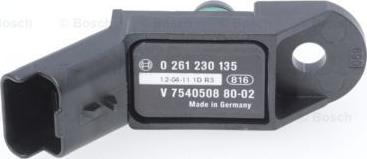 BOSCH 0 261 230 135 - Sensor, intake manifold pressure onlydrive.pro