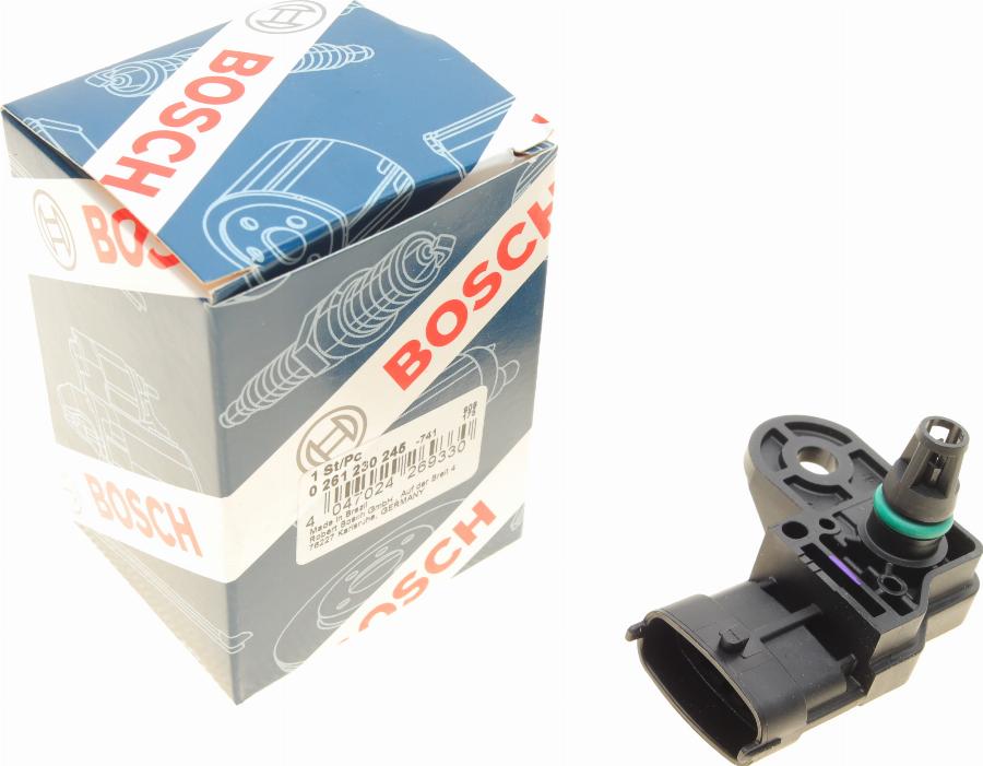 BOSCH 0 261 230 245 - Devējs, Spiediens ieplūdes traktā onlydrive.pro