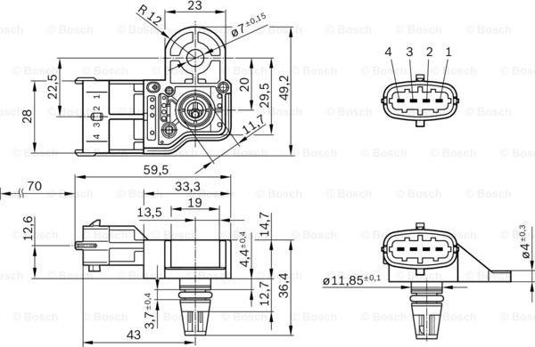 BOSCH 0 261 230 245 - Датчик, давление во впускной трубе onlydrive.pro