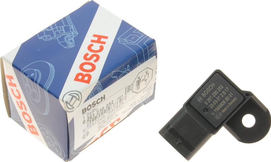 BOSCH 0 261 230 252 - Tunnistin, ahtopaine onlydrive.pro