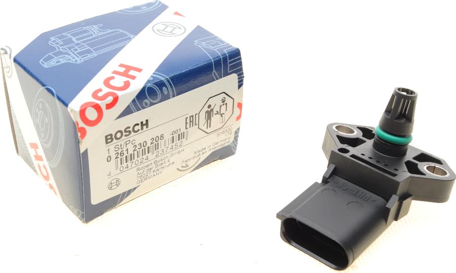 BOSCH 0 261 230 208 - Tunnistin, ahtopaine onlydrive.pro