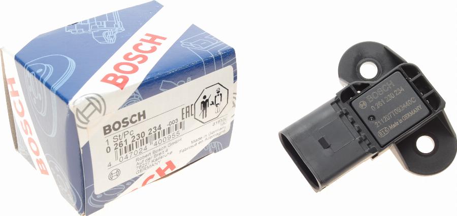 BOSCH 0 261 230 234 - Датчик, давление наддува onlydrive.pro