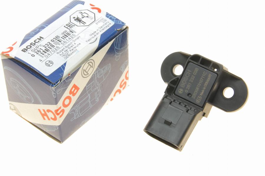 BOSCH 0 261 232 03B - Датчик, давление во впускной трубе onlydrive.pro