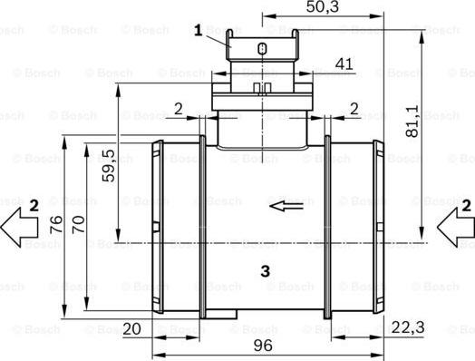 BOSCH 0 281 006 054 - Air Mass Sensor onlydrive.pro