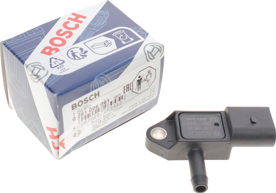 BOSCH 0 281 006 061 - Jutiklis, išmetimo slėgis onlydrive.pro