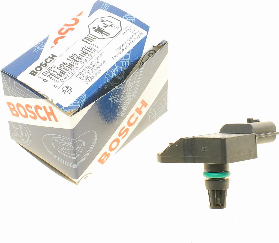 BOSCH 0 281 006 108 - Sensor, boost pressure onlydrive.pro