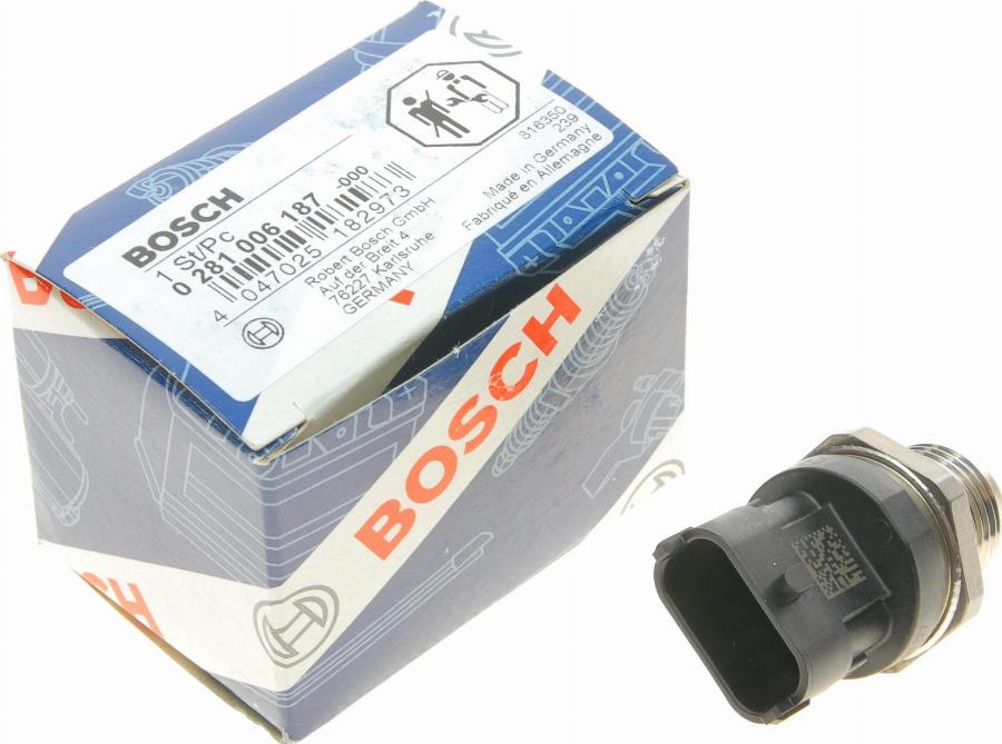 BOSCH 0 281 006 187 - Датчик, давление подачи топлива onlydrive.pro