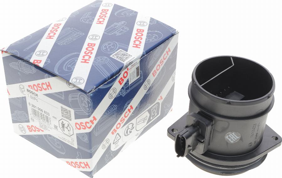 BOSCH 0 281 006 833 - Датчик потока, массы воздуха onlydrive.pro