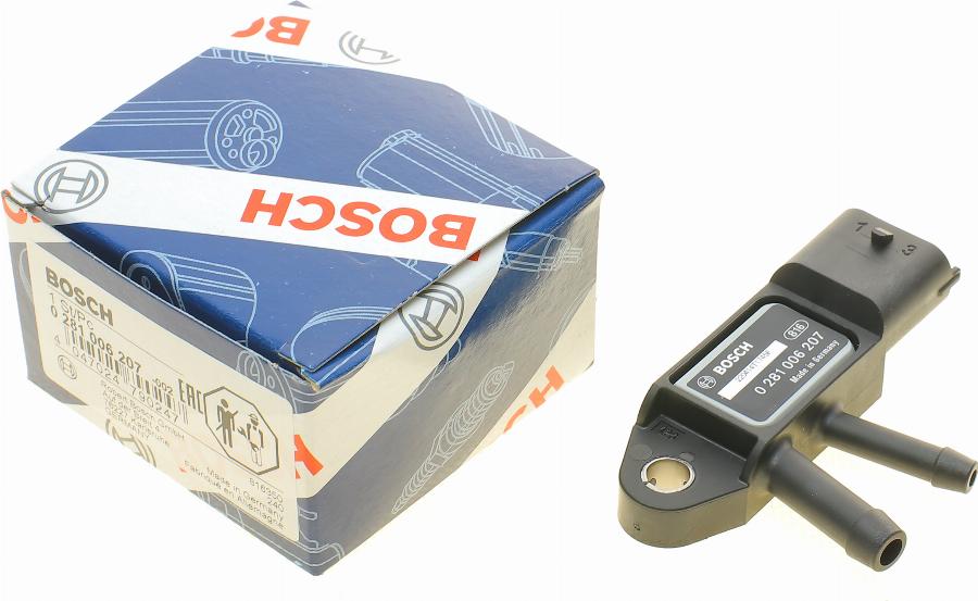 BOSCH 0 281 006 207 - Devējs, Izplūdes gāzu spiediens onlydrive.pro