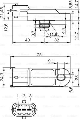 BOSCH 0 281 002 996 - Датчик, давление наддува onlydrive.pro