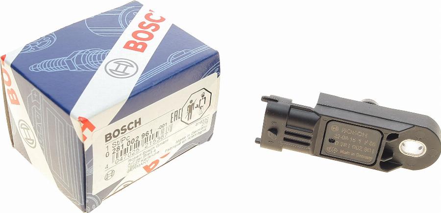 BOSCH 0 281 002 961 - Devējs, Pūtes spiediens onlydrive.pro