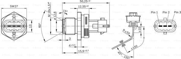 BOSCH 0 281 002 937 - Sensor, fuel pressure onlydrive.pro