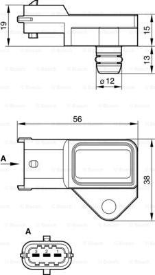 BOSCH 0 281 002 487 - Sensor, boost pressure onlydrive.pro