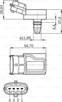 BOSCH 0 281 002 573 - Sensor, boost pressure onlydrive.pro